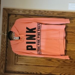 Pink gently used zip up hoodie